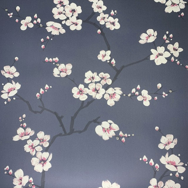 Apple Blossom Wallpaper - Navy