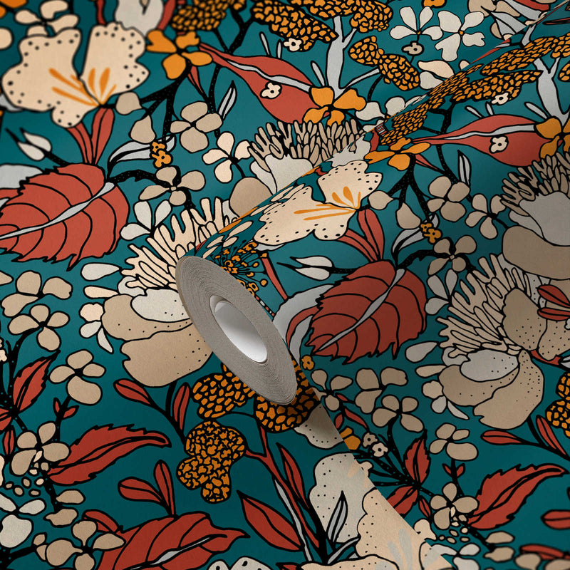 Floral Impression Wallpaper - Autumn