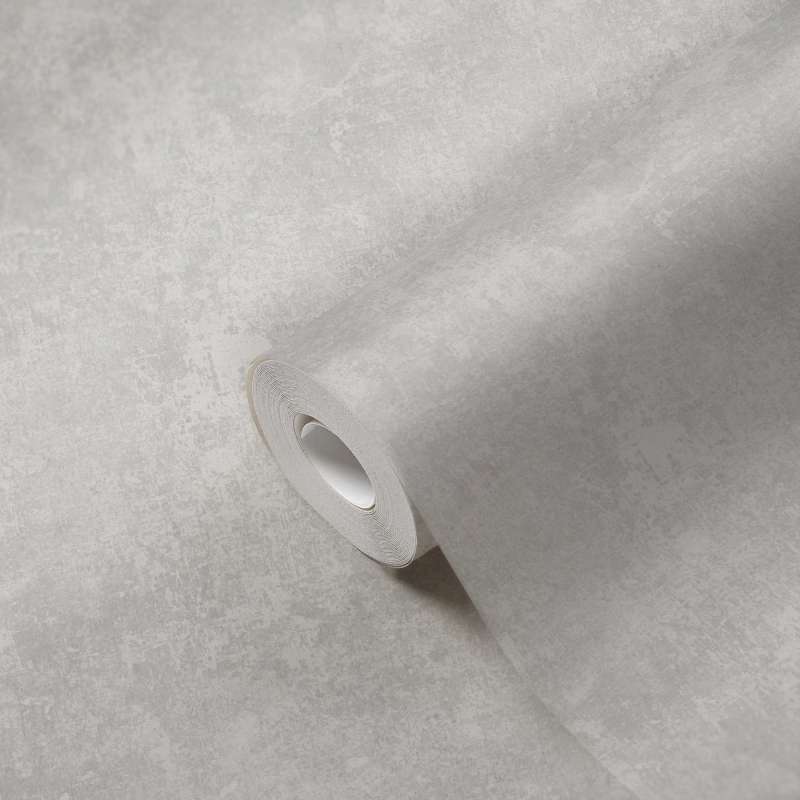 History of Art Plaster Look Wallpaper - Silver