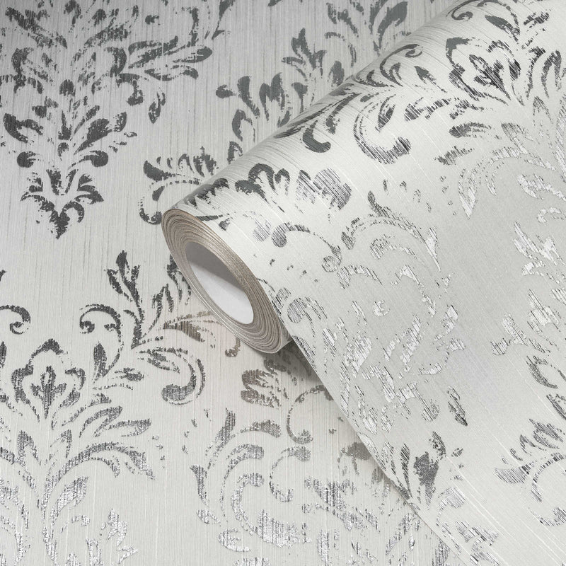 Architects Paper - Metallic Silk - Silver/White