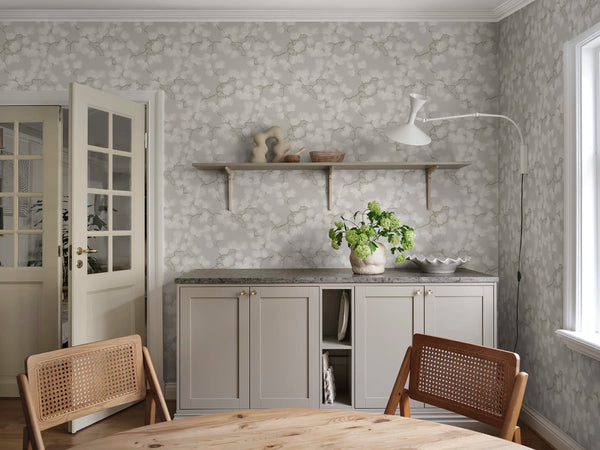 Sample - Pine Wallpaper - Grey