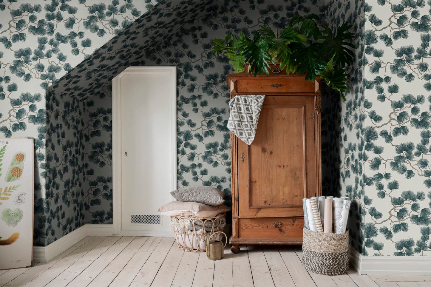 Sample - Pine Wallpaper - Green