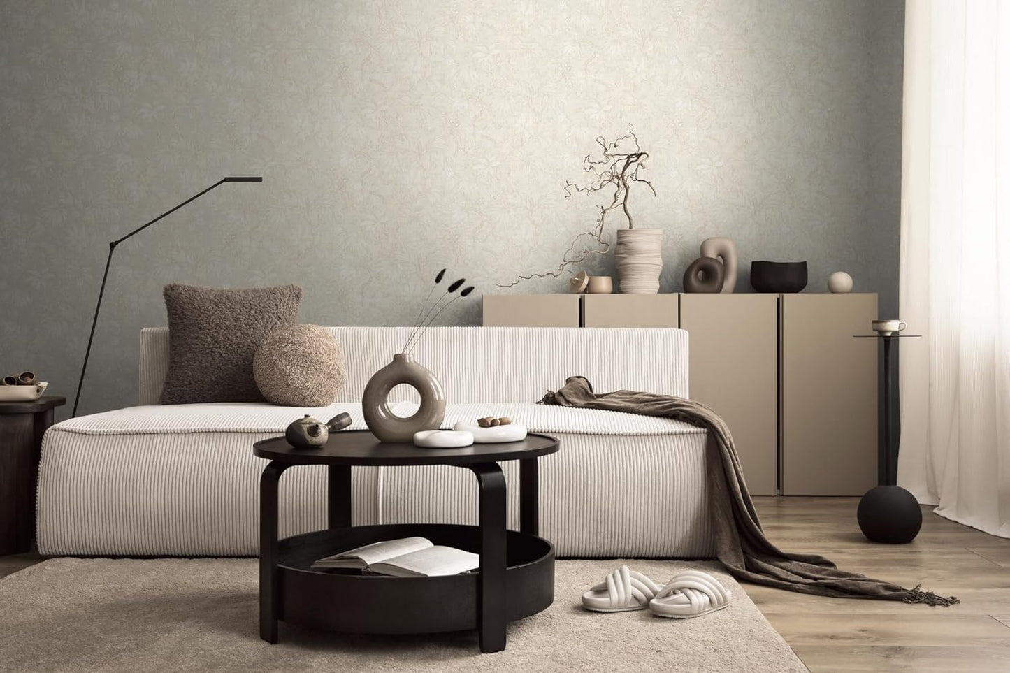 Sepia Memories -  Jungle Wallpaper - Cream