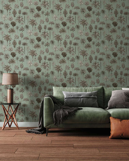 Riviera Palm Tree Wallpaper – Sage