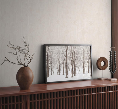 French Affair Wallpaper - White Metallic