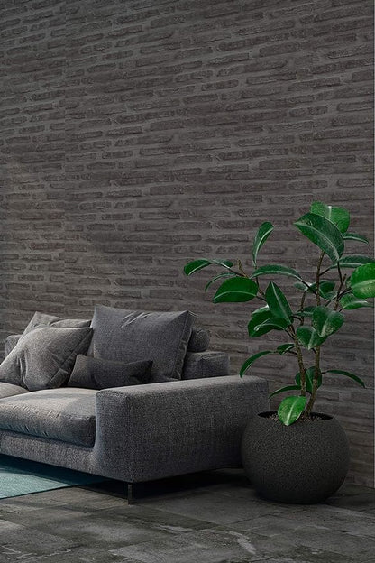 Brick Wallpaper - Black