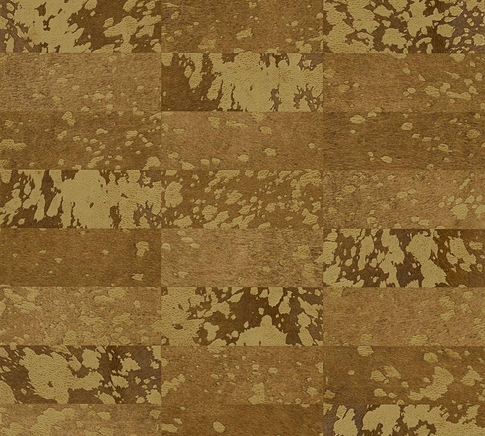 Saffiano Vinyl Wallpaper - Gold Metallic