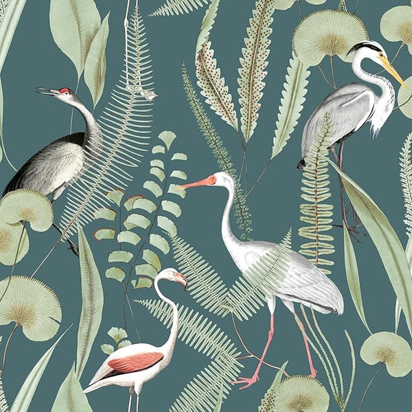 Sample - Aquatic Kivu Wallpaper - Turquoise