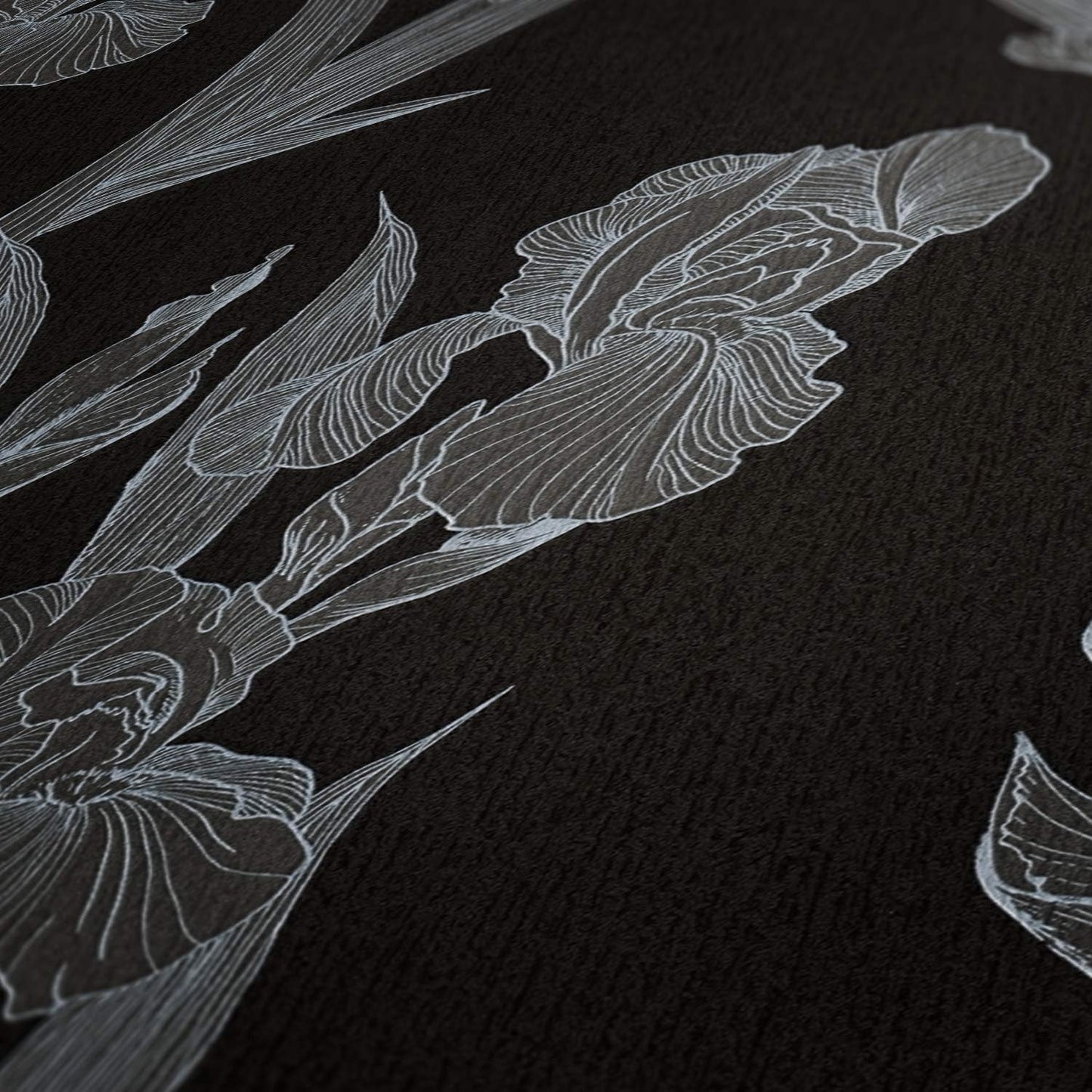 Iris - Floral Daniel Hechter Wallpaper - Black