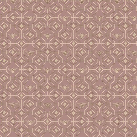Art Deco Bee Wallpaper - 3 Colours