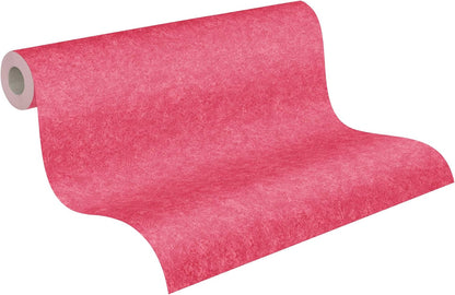 Soft Plain Plaster Wallpaper - Red