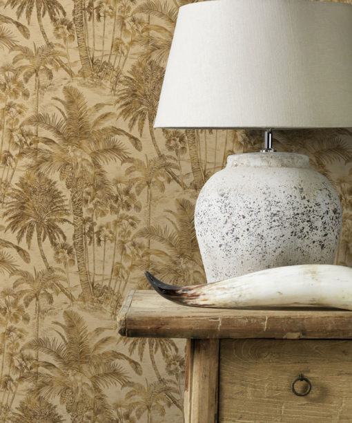 Rustic Jungle Wallpaper - Sepia