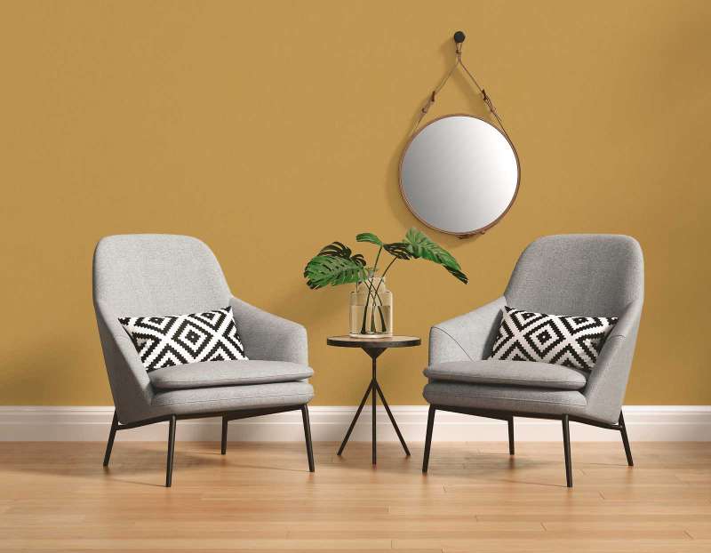 Art of Eden Plain Coordinate Wallpaper - Off Yellow
