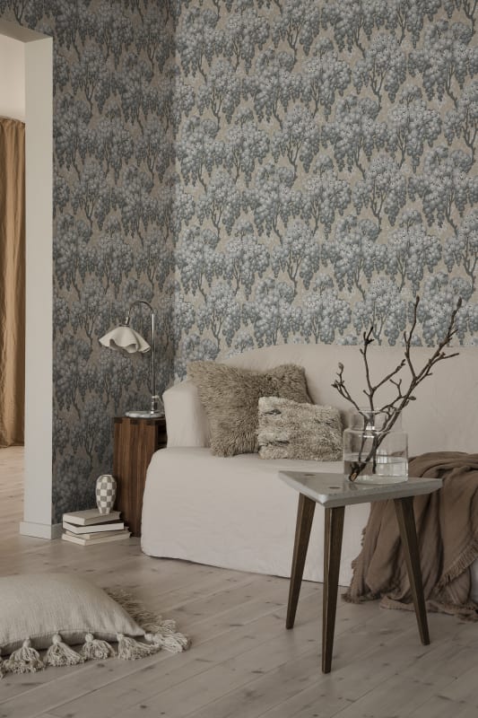 Ragnvi Wallpaper - Indigo Blue