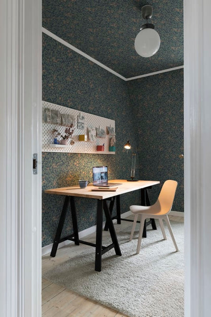 Linnea Garden Wallpaper - Midnight Blue