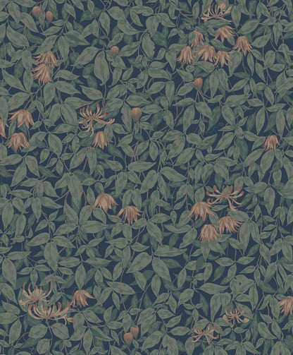 Linnea Garden Wallpaper - Midnight Blue