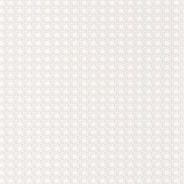Sample - Cuba Paja Vinyl Wallpaper - Blanc White