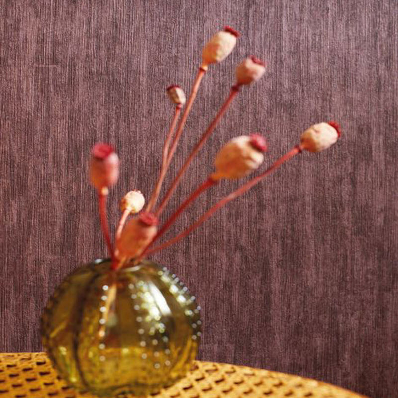 Cuba Plain Textured Wallpaper - Prune