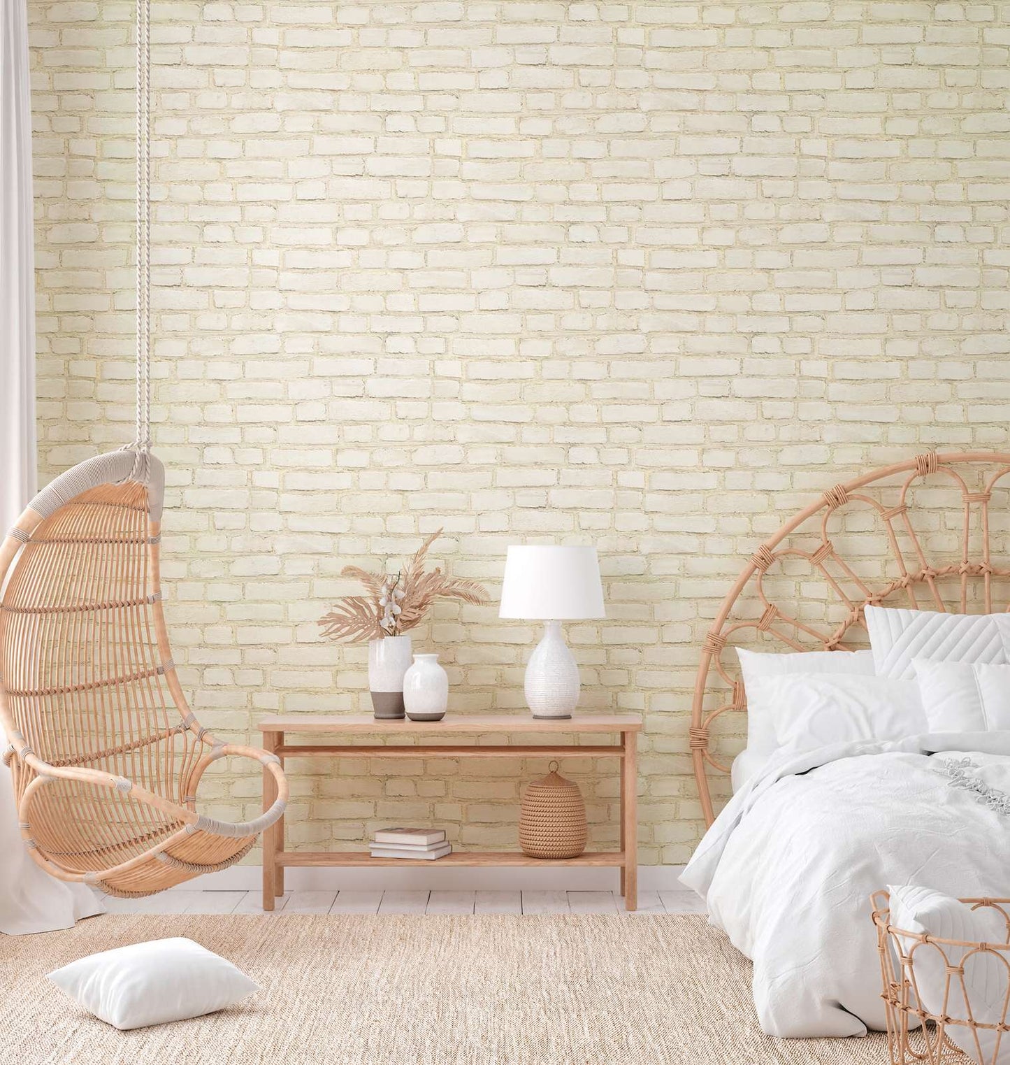 Vintage House Brick Wallpaper - Stone