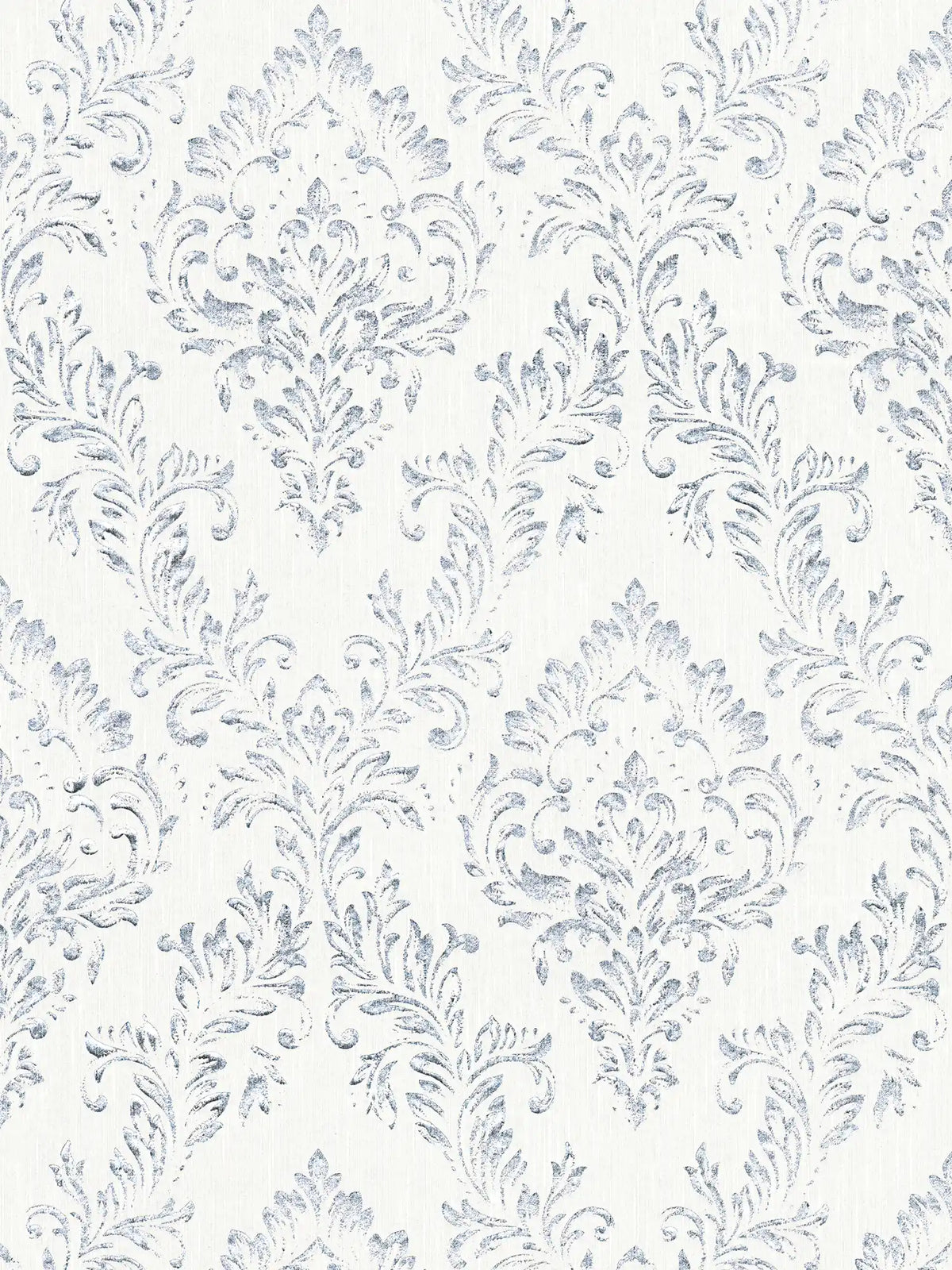 Sample - Architects Paper - Metallic Silk - Silver/White