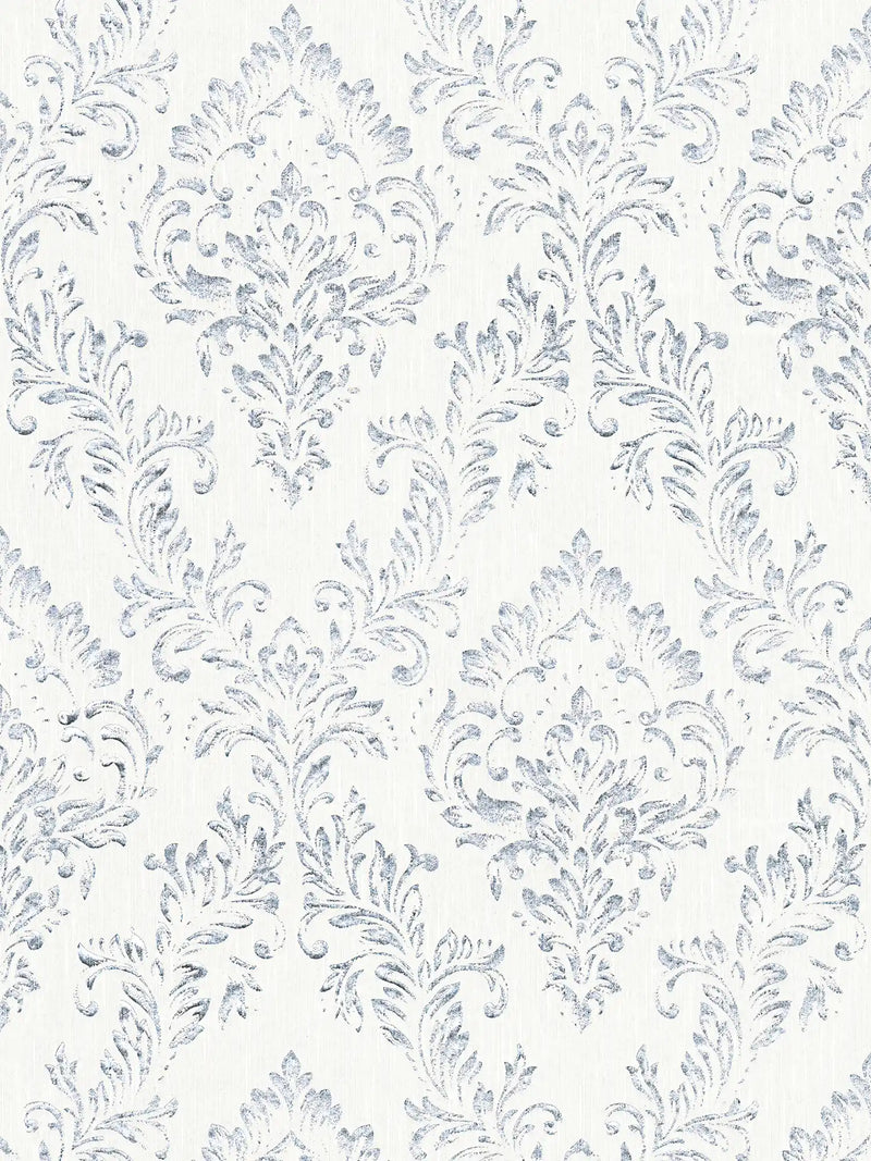Sample - Architects Paper - Metallic Silk - Silver/White