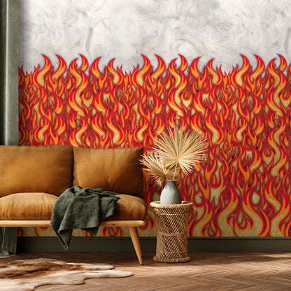 Job on Fire – Custom sized wallpaper mural (per m²)