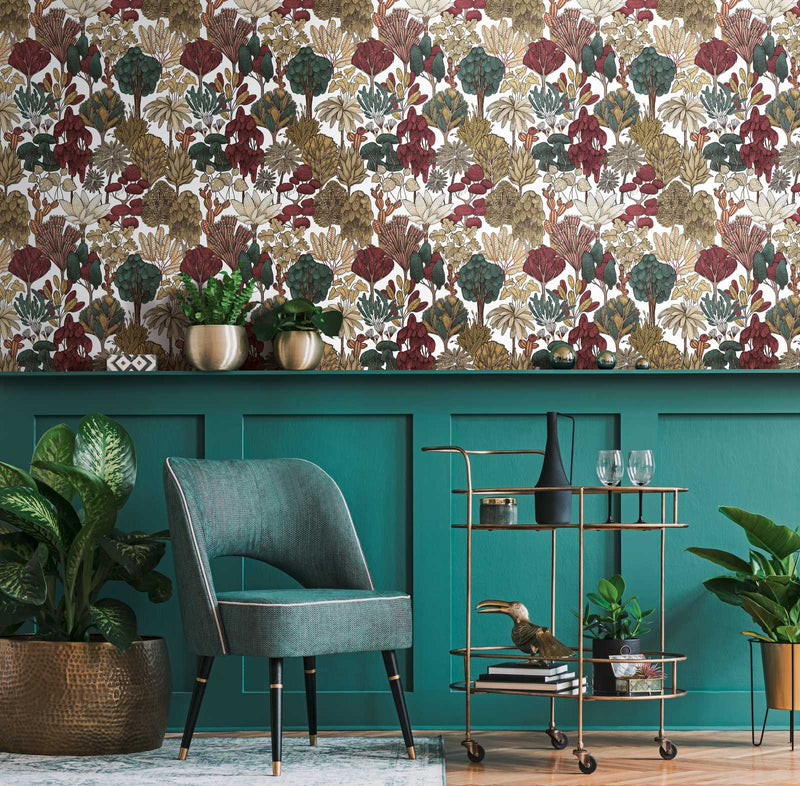 Exotic Oasis Wallpaper - Brown