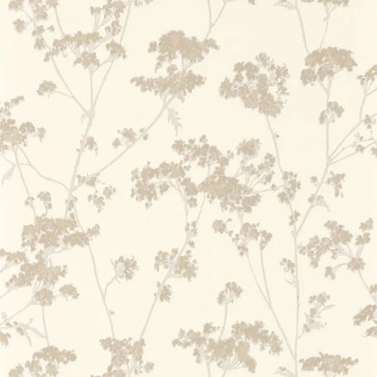 Graminees Wallpaper - Beige/Silver/White