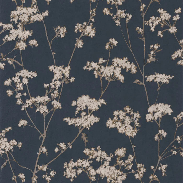 Graminees Wallpaper - Navy