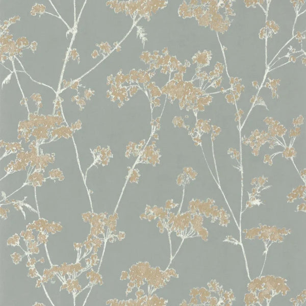 Sample - Graminees Wallpaper - Grey/Blue