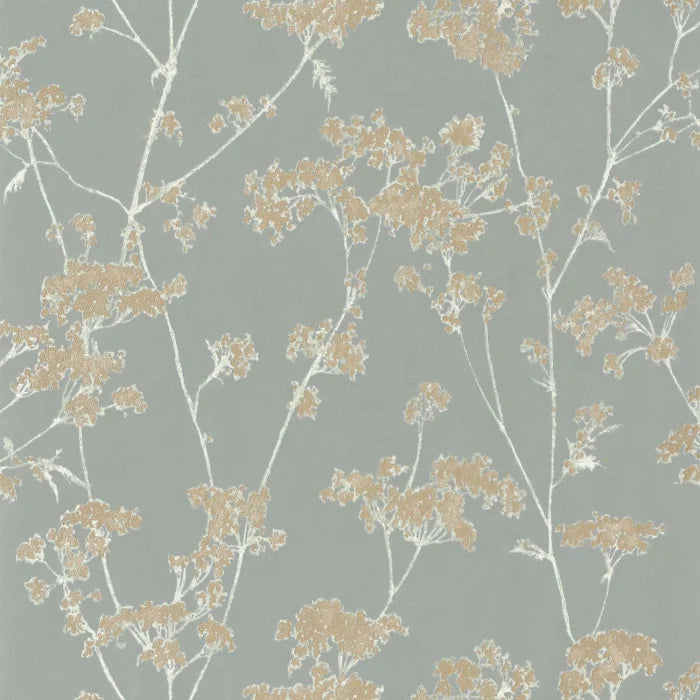 Sample - Graminees Wallpaper - Grey/Blue