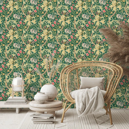 Lily Ogee Wallpaper - Ohpopsi - Forest Green