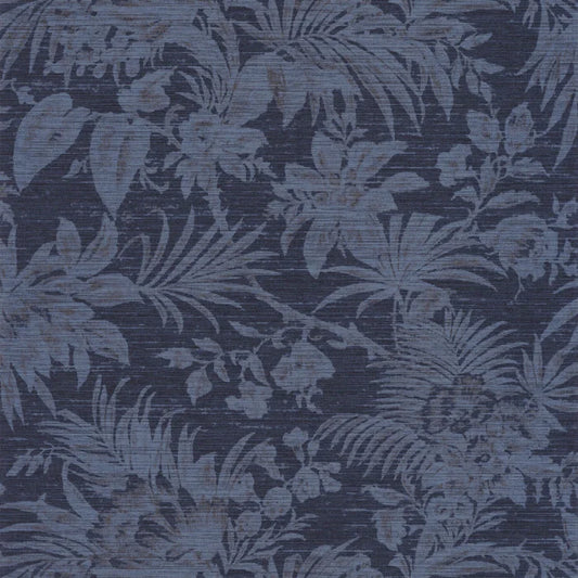 Fern Vinyl Wallpaper - Indigo - Discontinuing