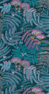 Botanica Albizia Wallpaper - Turquoise Blue