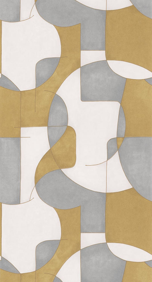 Op'art Geometric Wallpaper - Gold