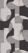 Op'art Geometric Wallpaper - Grey/Black