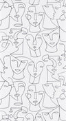 Portrait Lines Wallpaper - Noir