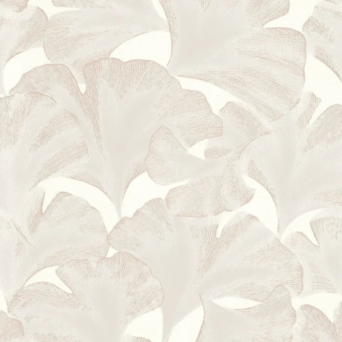 Sample - Biloba Ginkgo Wallpaper - Cream