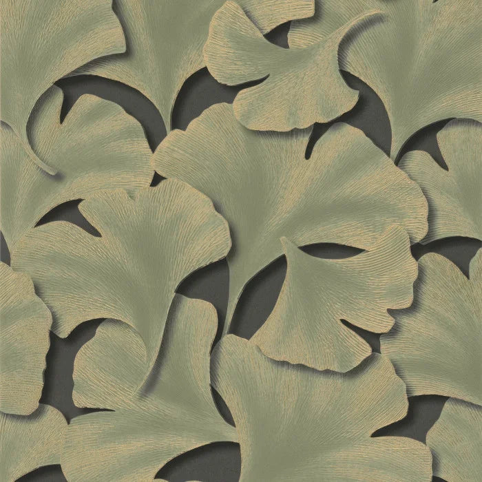 Sample - Biloba Ginkgo Wallpaper - Lighter Green