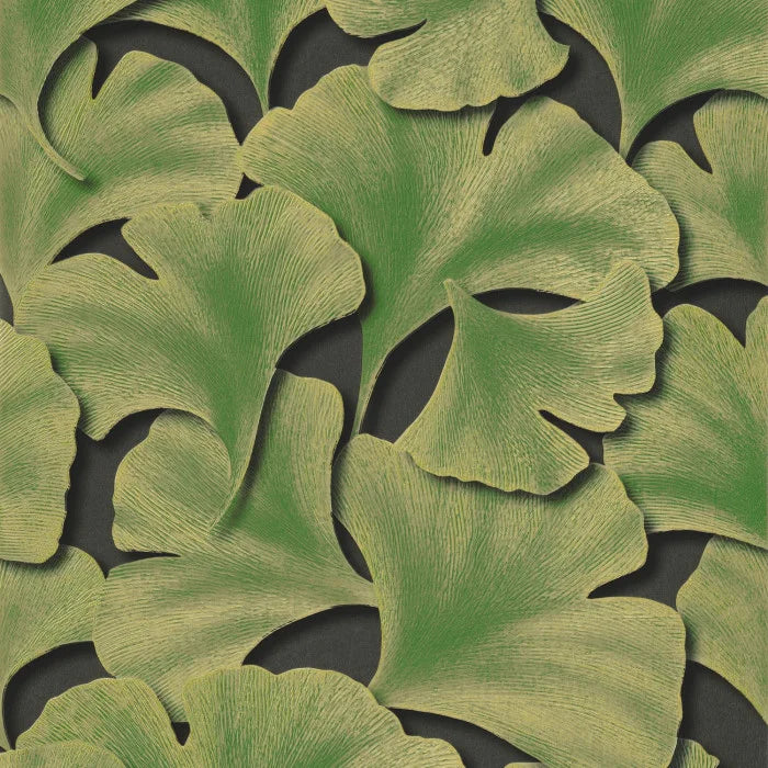 Sample - Biloba Ginkgo Wallpaper - Green