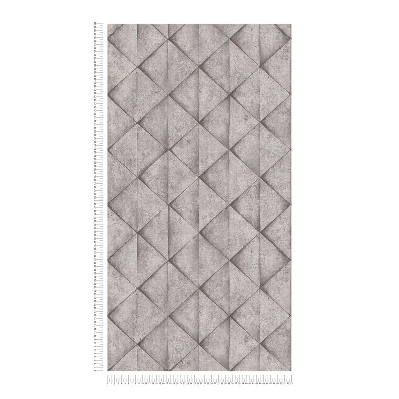 Geometric Concrete Wallpaper - Grey