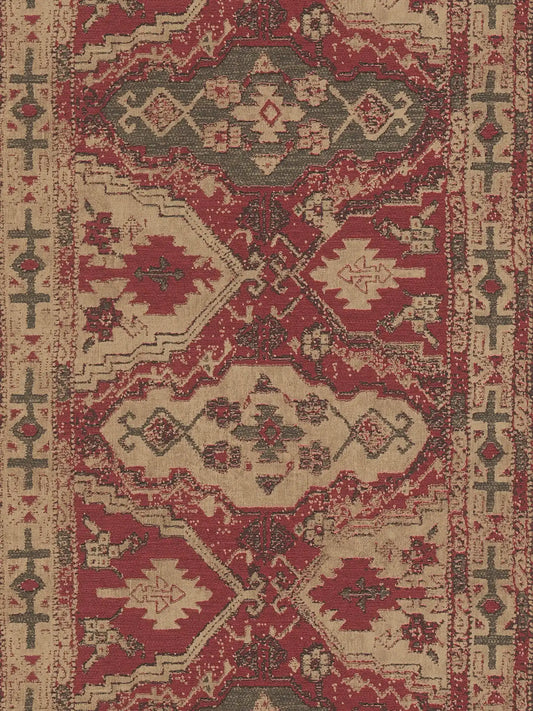 Marrakesh Carpet Wallpaper - Beige Red - Extra Wide