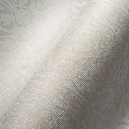 Textured Damask Textured Wallpaper - White
