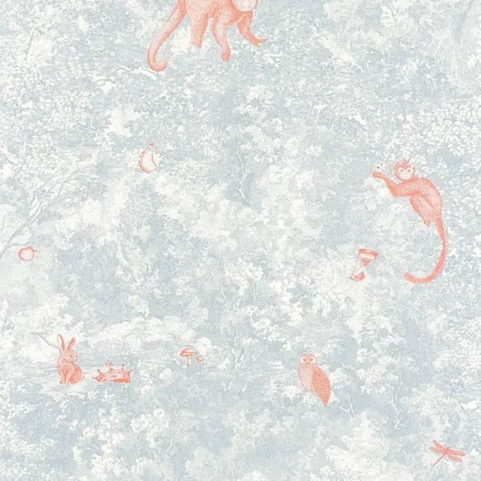 Sample - Jardin Des Merveilles Wallpaper - Orange Monkey