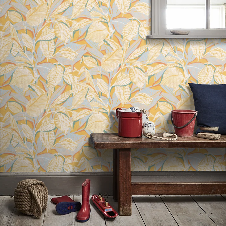 Riviera Lagoon Wallpaper - Citron