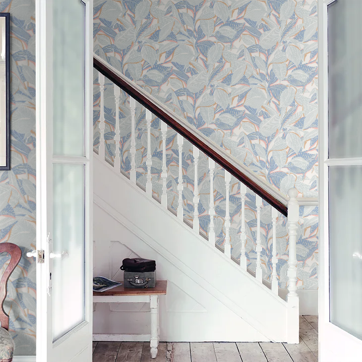 Riviera Lagoon Wallpaper - Bleu Mer