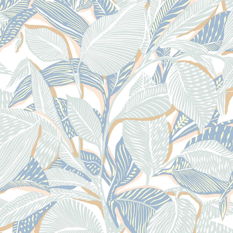 Riviera Lagoon Wallpaper - Bleu Mer