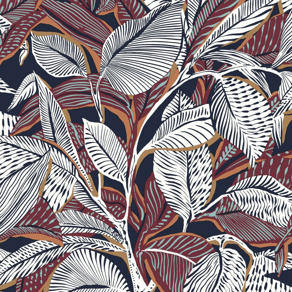Sample - Riviera Lagoon Wallpaper - Terre Cuite