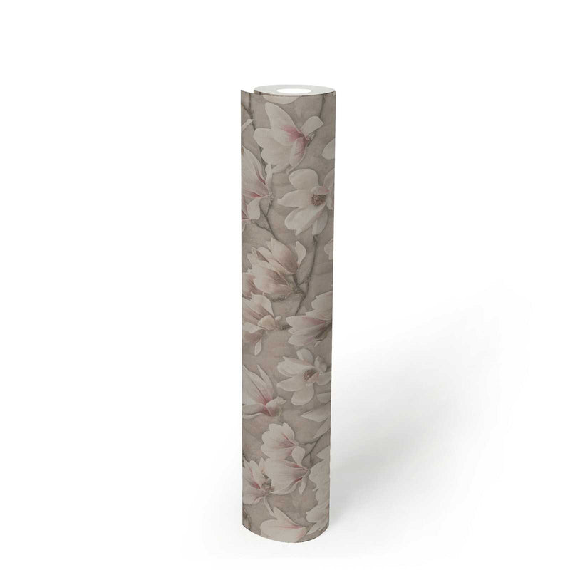 Magnolia Blossoms - Brown, Pink, White