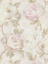 Rosalie Faded Rose Vinyl Wallpaper – Sage/Blush